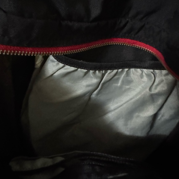Classic Black Backpack with Red Zippers - Picture 3 of 4